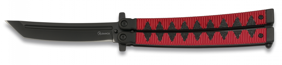 Couteau papillon Ninja rouge Albainox