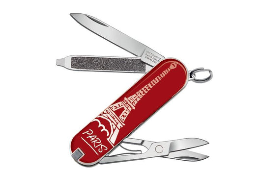 Couteau victorinox classic rouge tour eiffel 58mm