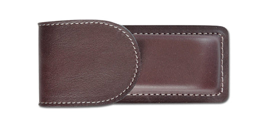 Étui Couteau Cuir moulé doublé rouge grenat 30 PIELCU