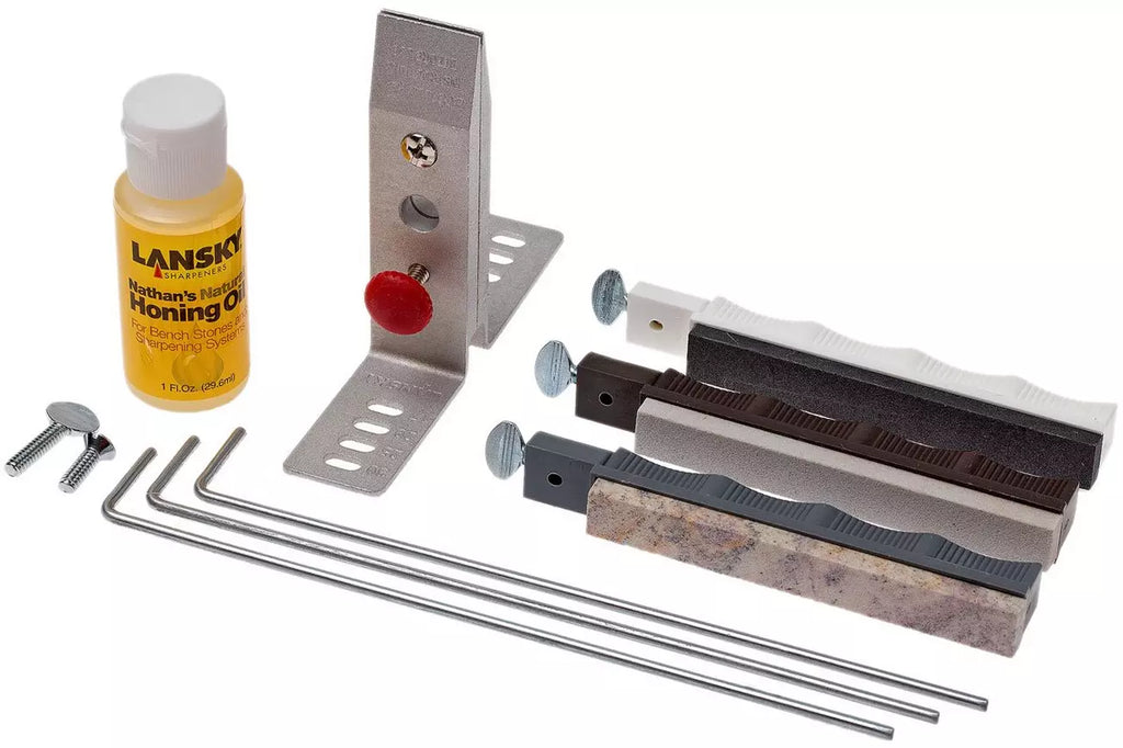 Kit D'Aiguisage Lansky Natural Arkansas 3 Pierres
