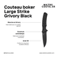 Couteau automatique boker Large Strike Grivory Black