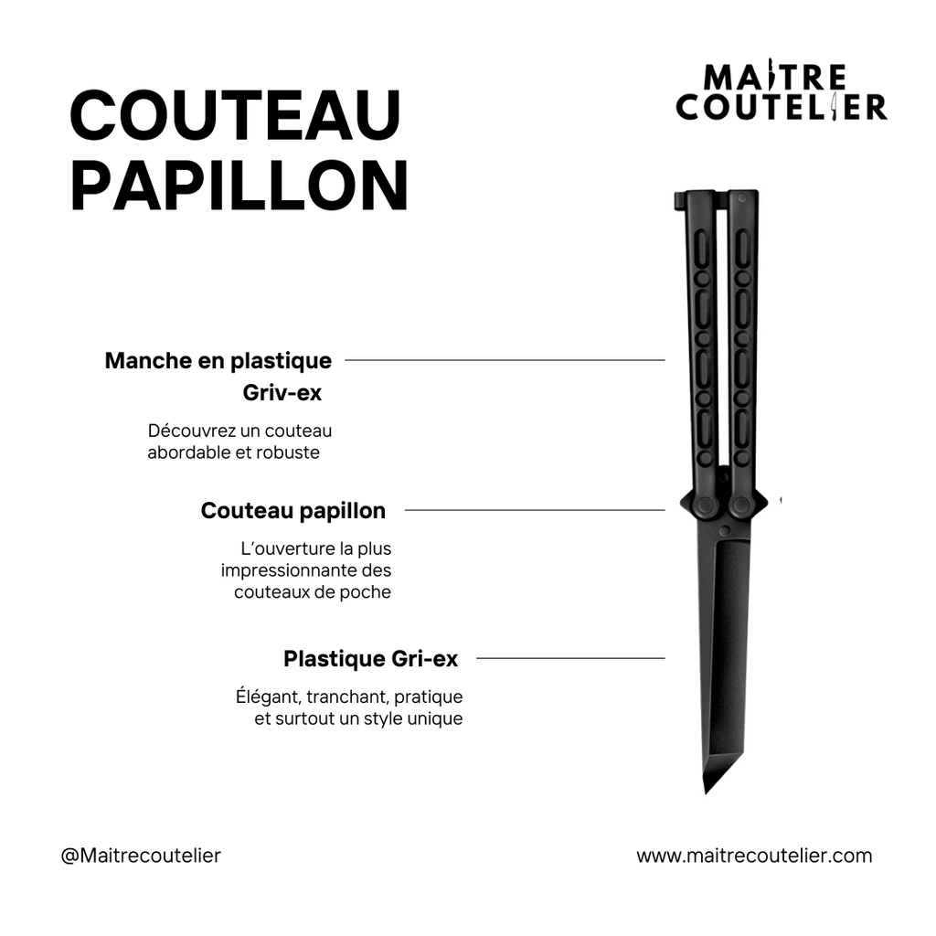 Couteau papillon cold steel noir