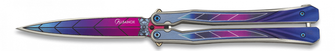 Couteau papillon pro violet