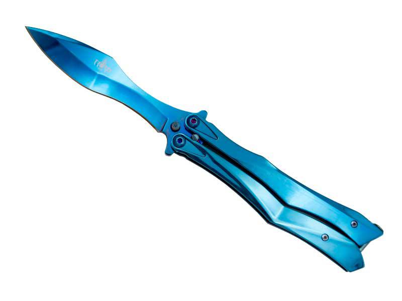 Couteau papillon tout bleu