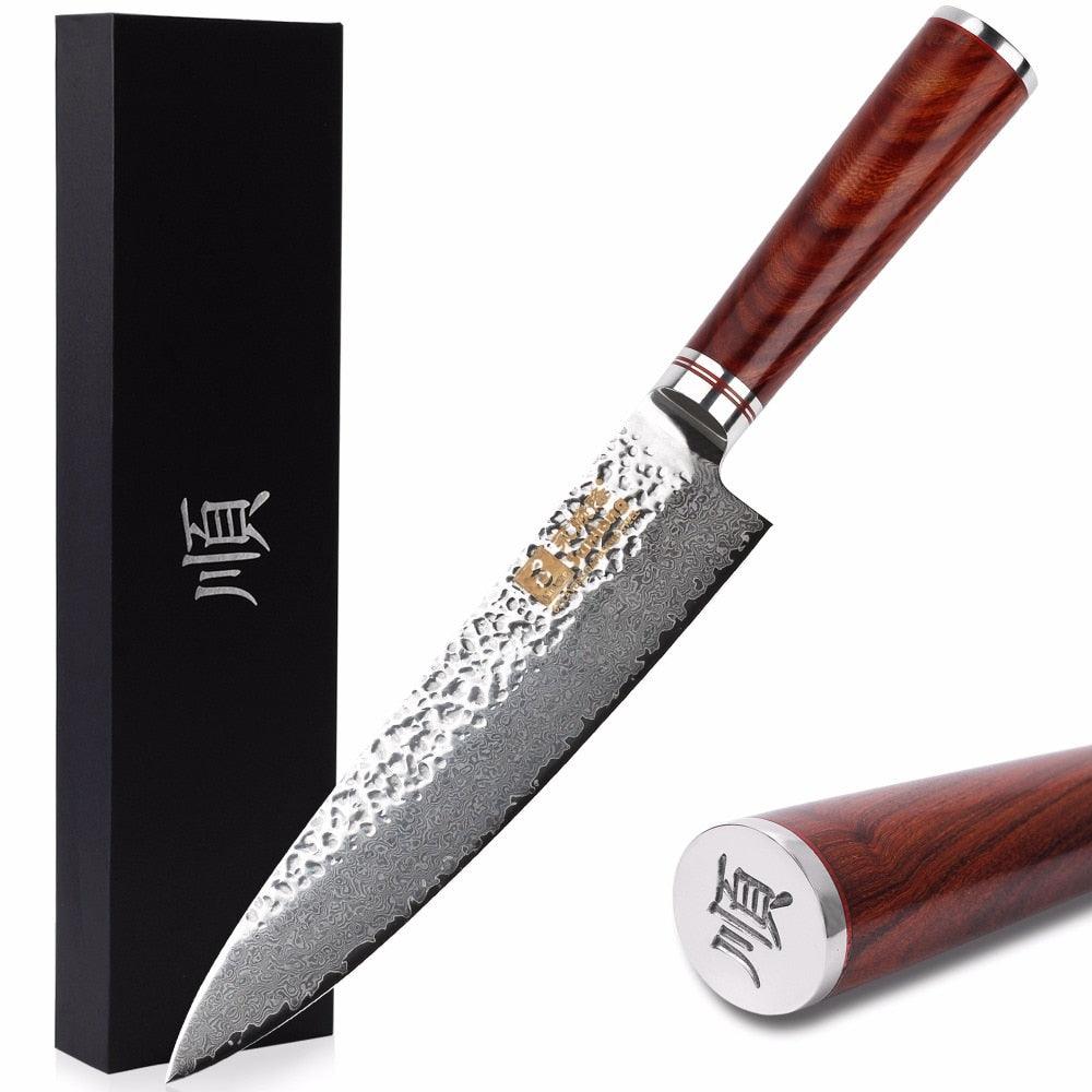 Couteau Japonais Lame Martelee
