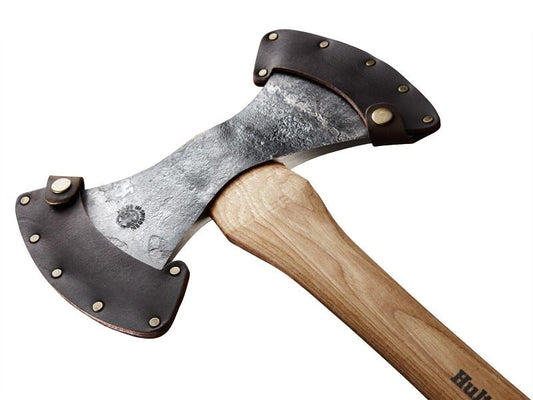 Nedfoss Hache de survie - 38 cm - Hache viking - Hache à hache avec manche  en bois - Hache extérieure avec fourreau - Hache bushcraft - Hache de  camping pointue 