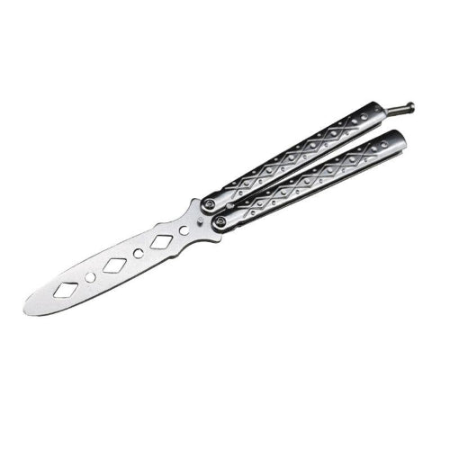 Couteau papillon pour entrainement gris